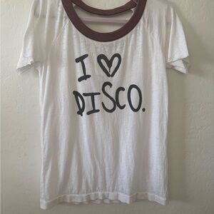 Chaser White and Maroon 'I Love Disco' T-Shirt